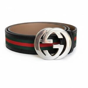 ✔️Gucci Style Interlocking G Web leather belt ✔️